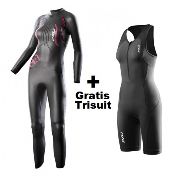 2XU A:1 Active wetsuit + GRATIS G:2 Active trisuit dames A1-G2D